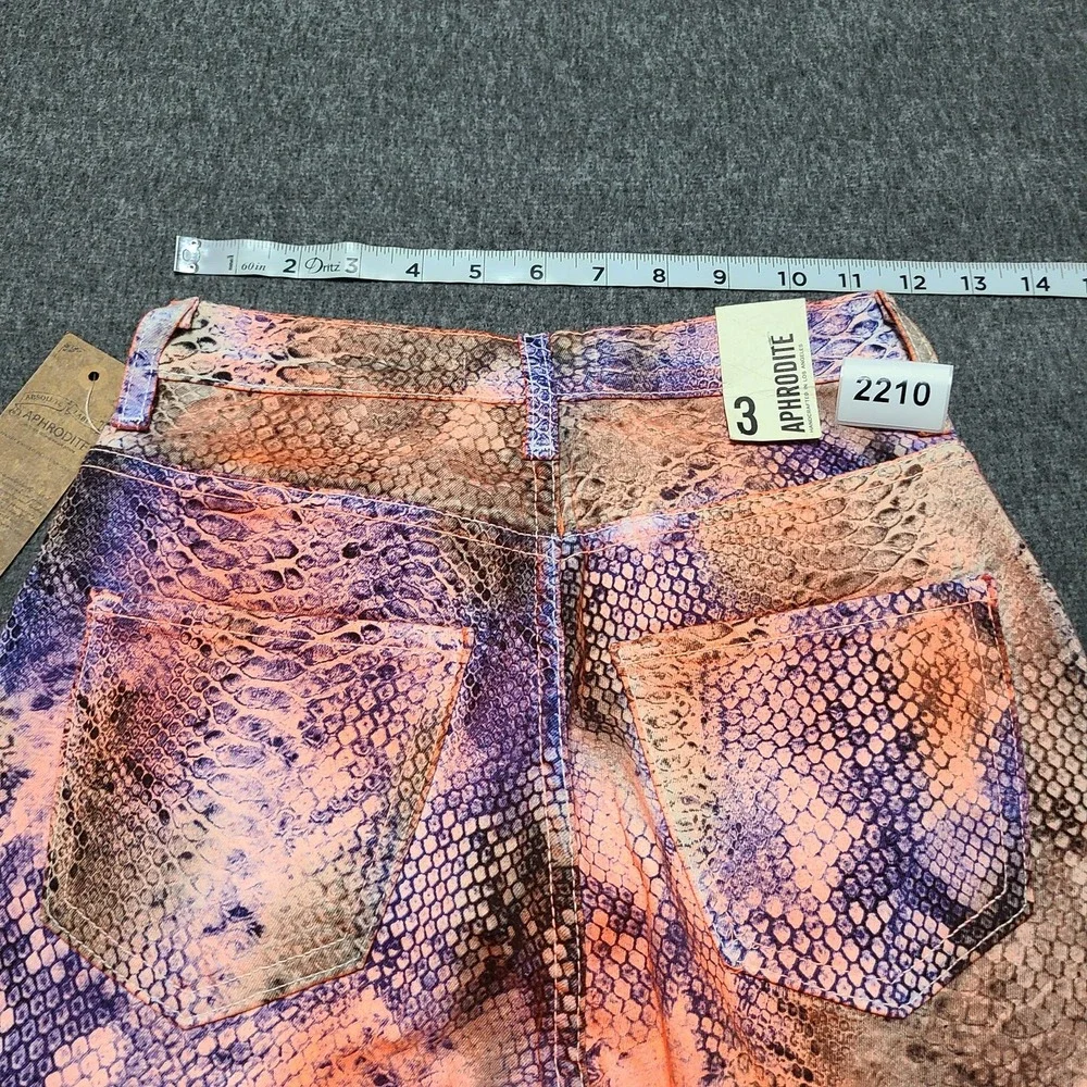 Aphrodite Snake Print High Rise Skinny Jeans Women Size‎ 3 26 Multi Color